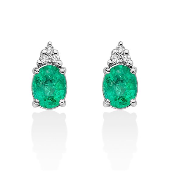 Orecchini Miluna Donna Le Gemme Preziose in Oro Smeraldo 0.64 Ct ERD2623 - ERD2623